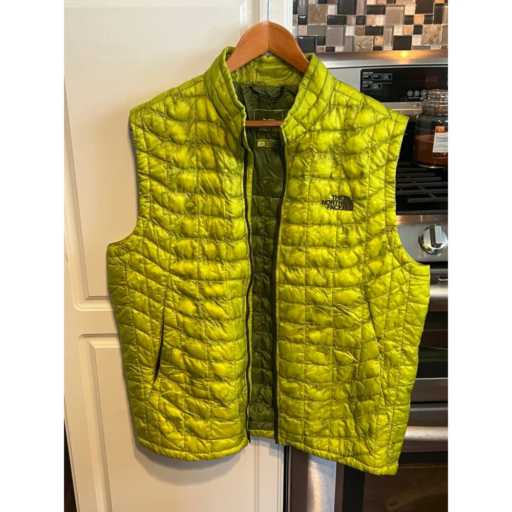 The North Face Lime Green Mens Thermoball Puffer Vest